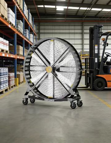 How CorTec Portable HVLS Fan Solves Flexible Ventilation Challenges for Industrial & Commercial Spaces